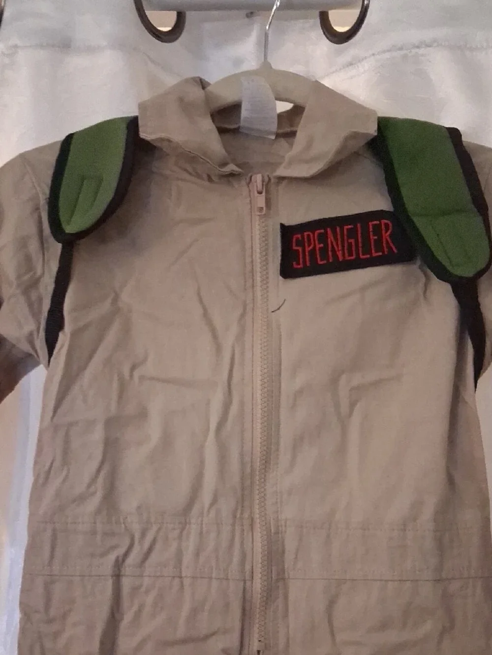 Spirit Ghostbusters Tan Jumpsuit with Red Patch and Green Straps - Picture 2 of 8